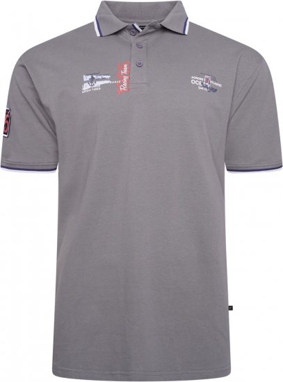 Kam Jeans 5512 1985 Racing Team Polo Shadow Grey - Polo marškinėliai - Polo marškinėliai - 2XL-8XL