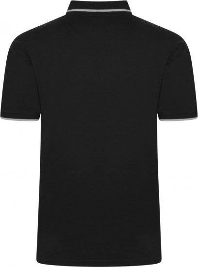 Kam Jeans 5518 Smart Mini Geo-Print Polo Black - Polo marškinėliai - Polo marškinėliai - 2XL-8XL