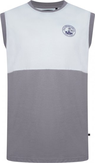 Kam Jeans 5764 Palm Springs Vest Sleeveless T-Shirt Griffin Grey - Marškinėliai - Marškinėliai - 2XL-14XL