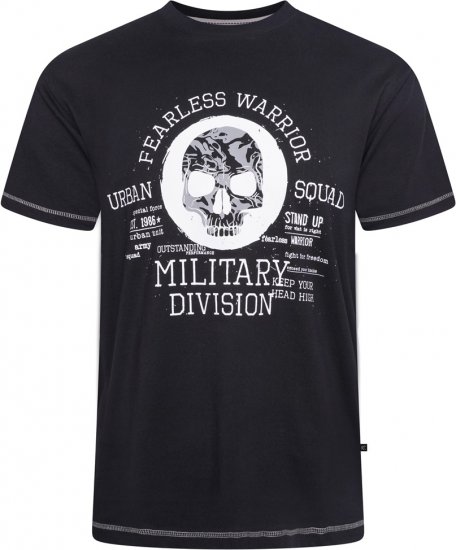 Kam Jeans 5769 Fearless Warrior T-Shirt Black - Marškinėliai - Marškinėliai - 2XL-14XL