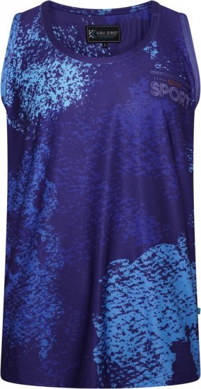 Kam Jeans AP009 Active Performance Printed Mesh Sleeveless T-Shirt Electric Blue - Marškinėliai - Marškinėliai - 2XL-14XL