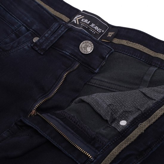 Kam Jeans Pepe Knitted Denim Shorts Blue-Black - Šortai - Šortai - W40-W60