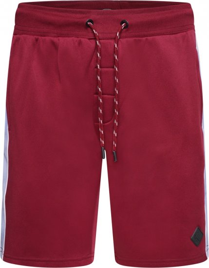 Kam Jeans TS006 Retro Pannelled Tracky Set (Shorts/Sleeveless Hoodie) Red - Treningai - "Didelių dydžių sportiniai kostiumai vyrams "