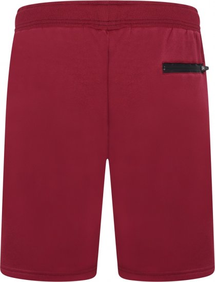 Kam Jeans TS006 Retro Pannelled Tracky Set (Shorts/Sleeveless Hoodie) Red - Treningai - "Didelių dydžių sportiniai kostiumai vyrams "
