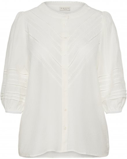 Kaffe Curve Liwa Shirt Chalk - Laisvi marškinėliai - 