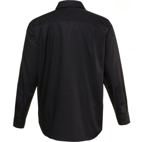 JP1880 Shirt Business Modern Fit Long Sleeve Non-Iron Black TALL - VYRIŠKI DRABUŽIAI MT-6XLT - Drabužiai aukštiems vyrams