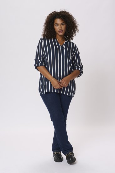 Kaffe Curve Sida Palaidinė Midnight/Kreida Dryžuota - Palaidinės ir tunikos - 