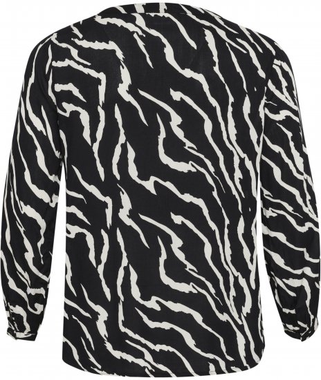 Kaffe Curve Mirta Tilly Palaidinė Juoda/Antique Zebra Raštas - Palaidinės ir tunikos - 