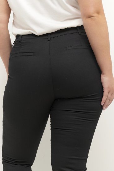Kaffe Curve Leana Chino 7/8 Kelnės Gili Juoda - Džinsai & Kelnės Didelėse Dydžiuose – Plus Size - 