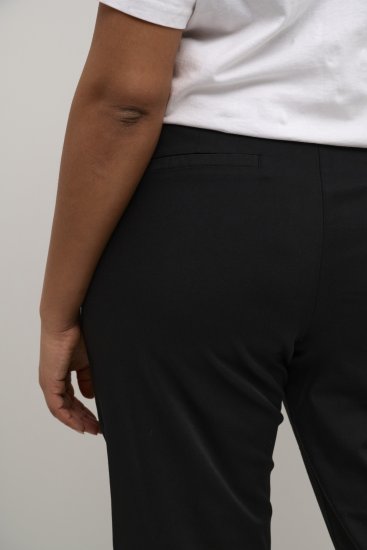 Kaffe Curve Leana Chino 7/8 Kelnės Gili Juoda - Džinsai & Kelnės Didelėse Dydžiuose – Plus Size - 