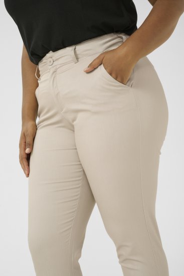 Kaffe Curve Leana Chino 7/8 Kelnės Plunksnų Pilka - Džinsai & Kelnės Didelėse Dydžiuose – Plus Size - 