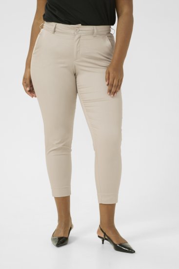 Kaffe Curve Leana Chino 7/8 Kelnės Plunksnų Pilka - Džinsai & Kelnės Didelėse Dydžiuose – Plus Size - 