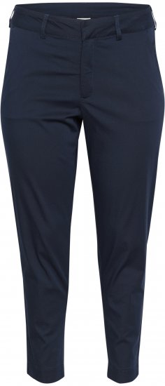 Kaffe Curve Leana Chino 7/8 Kelnės Vidurnakčio Jūrinė Mėlyna - Džinsai & Kelnės Didelėse Dydžiuose – Plus Size - 