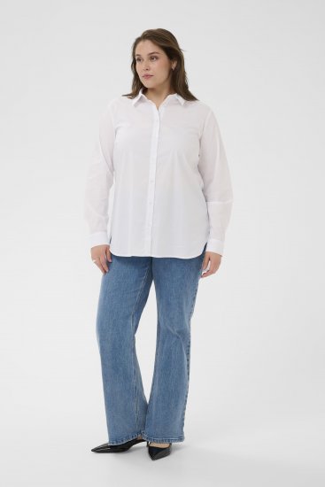 Kaffe Curve Laina Shirt Optical White - Laisvi marškinėliai - 