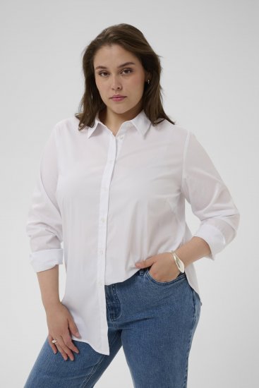 Kaffe Curve Laina Shirt Optical White - Laisvi marškinėliai - 