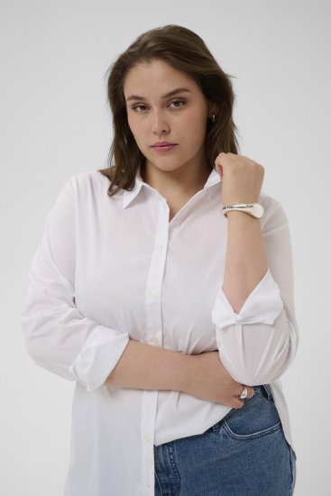 Kaffe Curve Laina Shirt Optical White - Laisvi marškinėliai - 