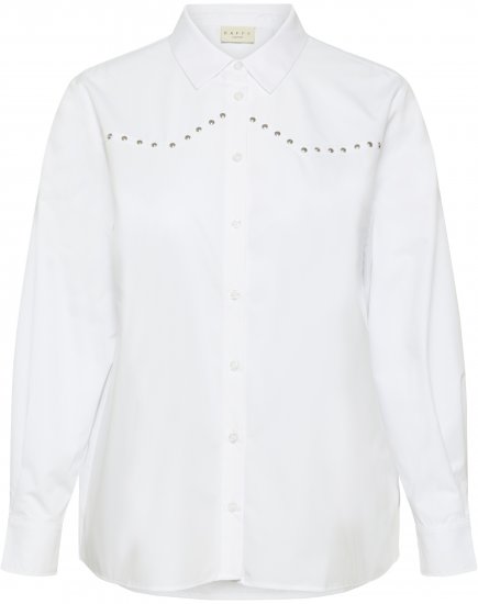 Kaffe Curve Janni Shirt Optical White - Laisvi marškinėliai - 
