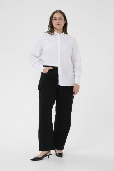 Kaffe Curve Janni Shirt Optical White - Laisvi marškinėliai - 