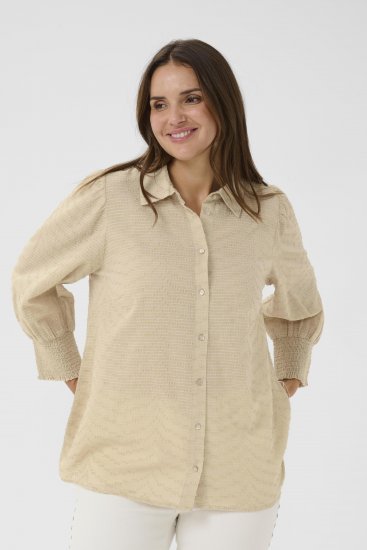 Kaffe Curve Penelopia Shirt Feather Grey - Laisvi marškinėliai - 