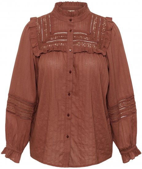 Kaffe Curve Jessa Shirt Henna Brown - Palaidinės ir tunikos - 