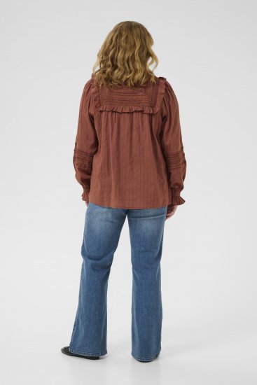 Kaffe Curve Jessa Shirt Henna Brown - Palaidinės ir tunikos - 