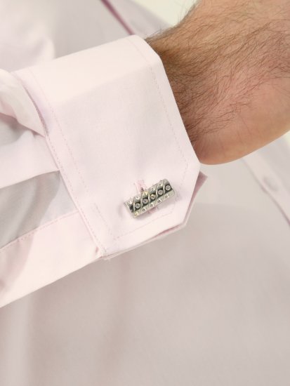 D555 Oliver Dėmėms Atsparūs Nelyginami Tamprūs Marškiniai Ilgomis Rankovėmis Rožiniai - Marškiniai - Marškiniai - 2XL-8XL