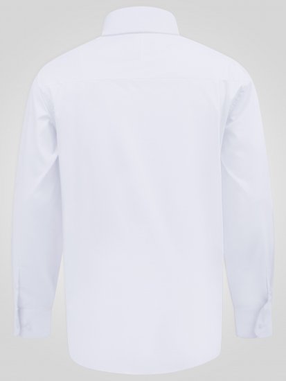 D555 Oliver Dėmėms Atsparūs Nelyginami Tamprūs Marškiniai Ilgomis Rankovėmis Balti - Marškiniai - Marškiniai - 2XL-8XL