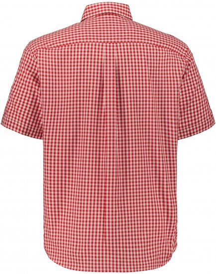 JP1880 Shirt Traditional Checked Short Sleeve Red - Marškiniai - Marškiniai - 2XL-8XL