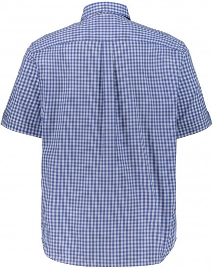 JP1880 Short Sleeve Check Print Traditional Shirt Blue - Marškiniai - Marškiniai - 2XL-8XL