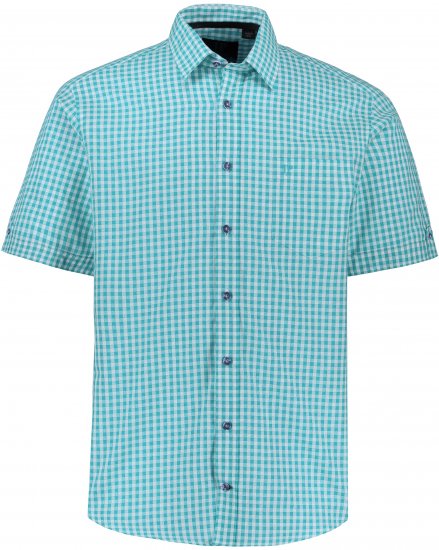 JP1880 Shirt Traditional Short Sleeve Turquoise - Marškiniai - Marškiniai - 2XL-8XL