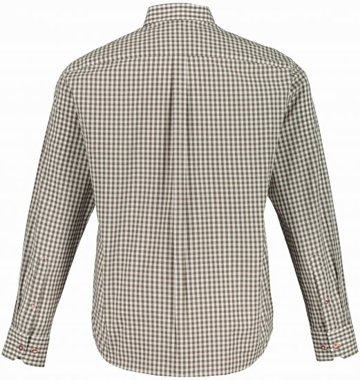 JP1880 Long Sleeve Check Print Traditional Shirt Brown - Marškiniai - Marškiniai - 2XL-8XL