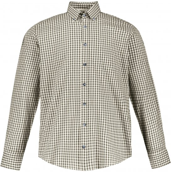 JP1880 Shirt Checked Traditional Long Sleeve Olive Green - Šventinė apranga - Šventinė apranga – Švęsti stilingai ir patogiai