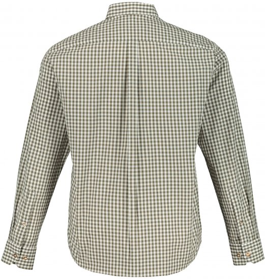JP1880 Shirt Checked Traditional Long Sleeve Olive Green - Šventinė apranga - Šventinė apranga – Švęsti stilingai ir patogiai