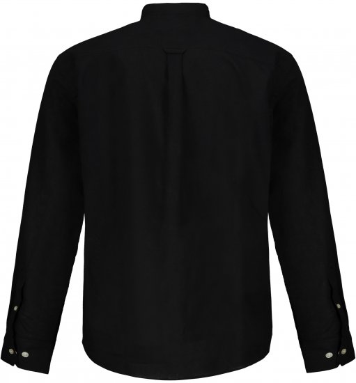 JP1880 Shirt Linen Blend Long Sleeve Black TALL - VYRIŠKI DRABUŽIAI MT-6XLT - Drabužiai aukštiems vyrams