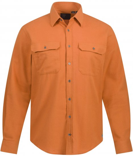 JP1880 Shirt Flannel Long Sleeve Orange TALL - VYRIŠKI DRABUŽIAI MT-6XLT - Drabužiai aukštiems vyrams