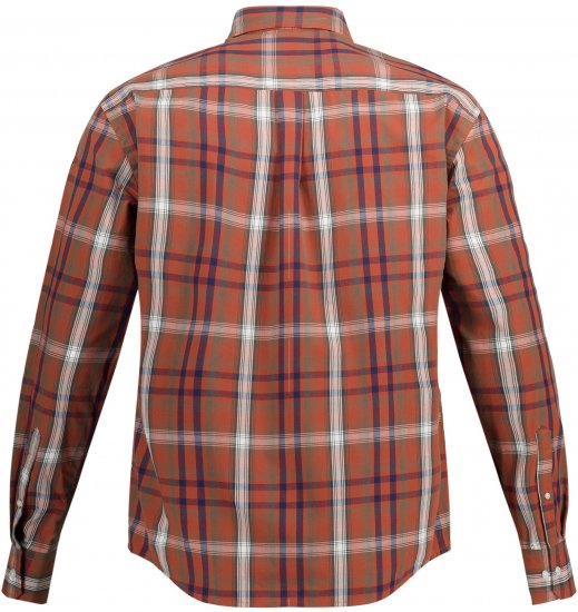 JP1880 Shirt Long Sleeve Checked Dark Orange TALL - VYRIŠKI DRABUŽIAI MT-6XLT - Drabužiai aukštiems vyrams