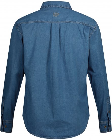 JP1880 Shirt Denim Long Sleeve Blue TALL - VYRIŠKI DRABUŽIAI MT-6XLT - Drabužiai aukštiems vyrams