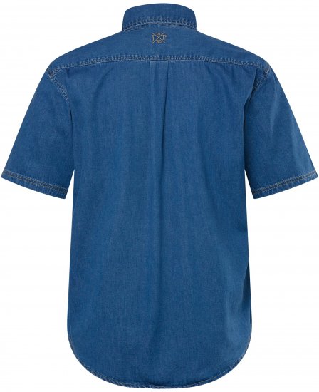 JP1880 Shirt Denim Short Sleeve Blue TALL - VYRIŠKI DRABUŽIAI MT-6XLT - Drabužiai aukštiems vyrams
