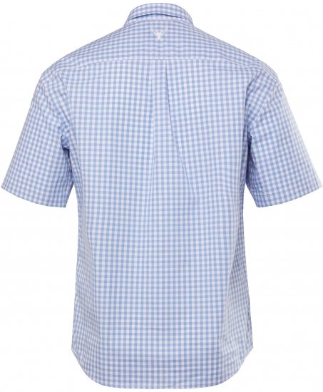 JP1880 Shirt Traditional Short Sleeve Checked Light Blue - Marškiniai - Marškiniai - 2XL-8XL