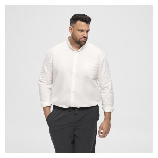 North Latitude Oxford Shirt White - Marškiniai - Marškiniai - 2XL-8XL