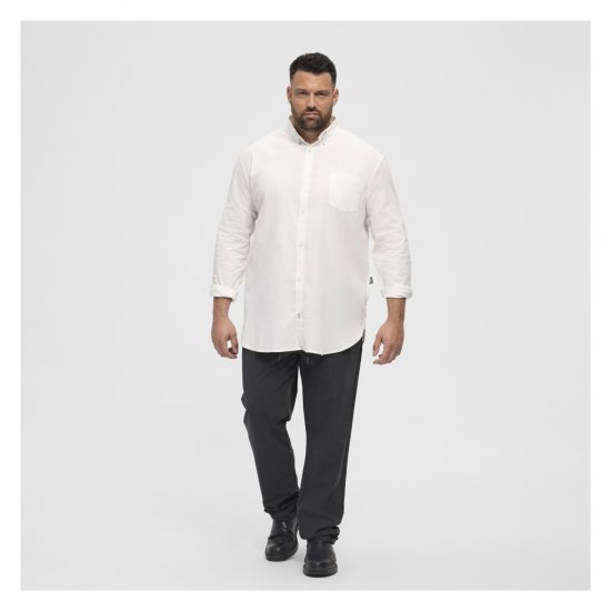 North Latitude Oxford Shirt White - Marškiniai - Marškiniai - 2XL-8XL