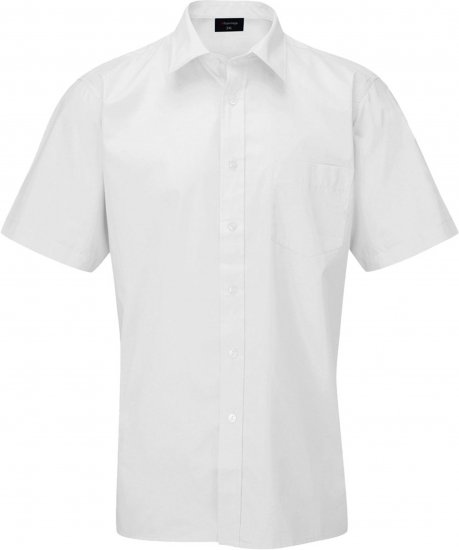 Espionage SH147 Short Sleeve Plain Collar Shirt White - Marškiniai trumpomis rankovėmis - Marškiniai trumpomis rankovėmis