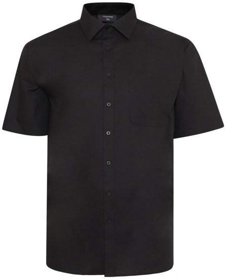 Espionage SH147 Plain Collar Short Sleeve Shirt Black - Marškiniai trumpomis rankovėmis - Marškiniai trumpomis rankovėmis