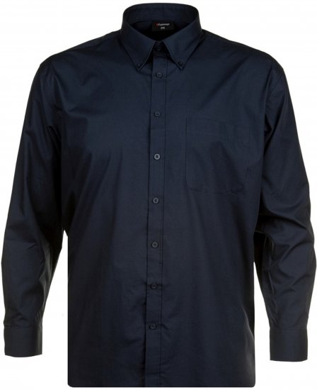 Espionage SH150 Plain Long Sleeve Shirt Navy - Marškiniai - Marškiniai - 2XL-8XL