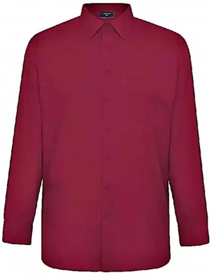 Espionage SH151 Long Sleeve Plain Collar Shirt Wine - Marškiniai ilgomis rankovėmis - 