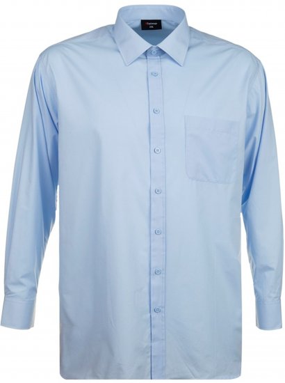 Espionage SH151 Long Sleeve Plain Collar Shirt Blue - Marškiniai - Marškiniai - 2XL-8XL