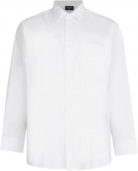 Espionage SH151 Long Sleeve Plain Collar Shirt White - Marškiniai - Marškiniai - 2XL-8XL