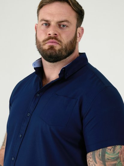 D555 James Trumpomis Rankovėmis Oksfordo Marškiniai TALL Tamsiai Mėlyni - TALL marškiniai - 