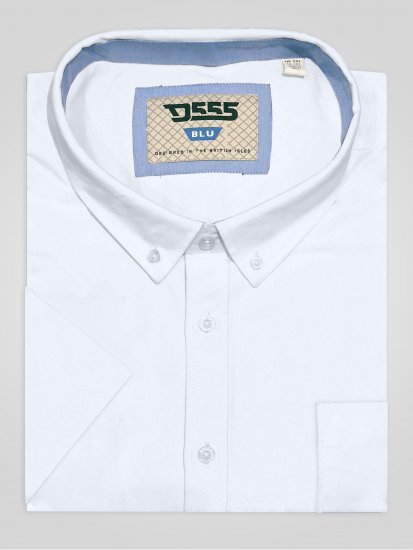 D555 James Trumpomis Rankovėmis Oksfordo Marškiniai TALL Balti - TALL marškiniai - 