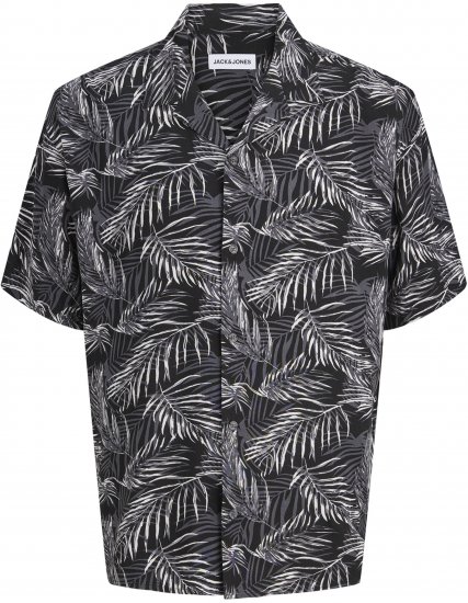 Jack & Jones Jeff Resort Short Sleeve Shirt Black - Marškiniai - Marškiniai - 2XL-8XL